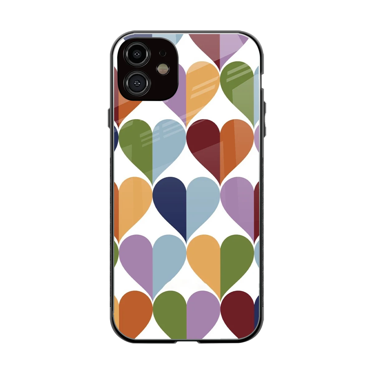 Heart Splash back phone cover | glass case for iphone 11