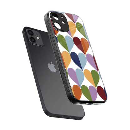 Heart Splash sleek iphone 11 cover with tempered glass back and TPU edges
