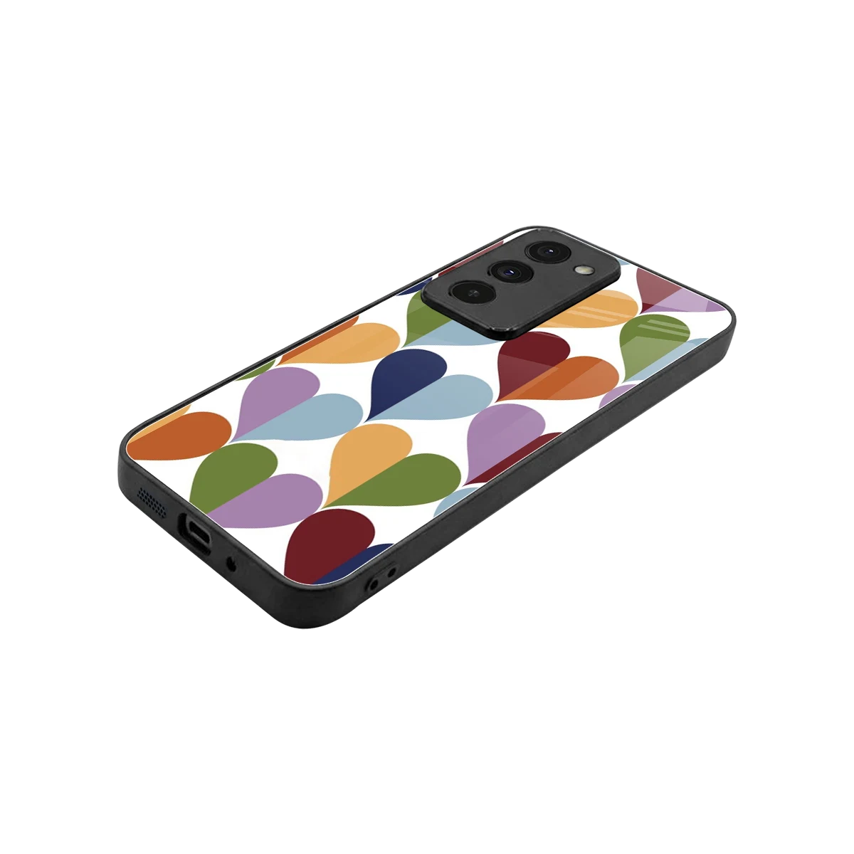 Heart Splash stylish phone case for redmi 15 5g | glossy glass and slim fit
