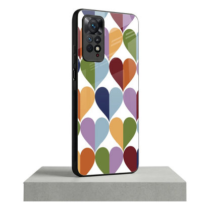 Heart Splash redmi note 11 pro mobile cover | shockproof glass phone case