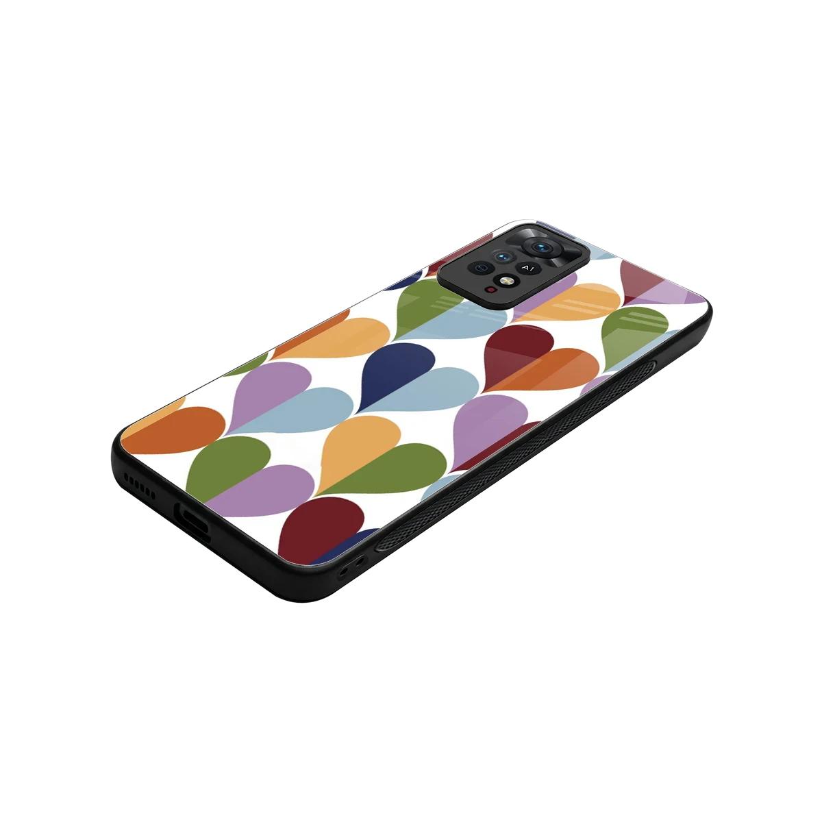 Heart Splash stylish phone case for redmi note 11 pro | glossy glass and slim fit