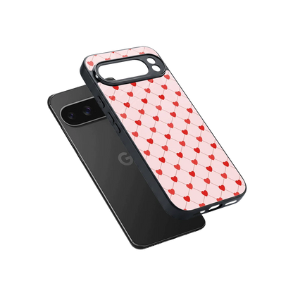 Heartbeat sleek google pixel 10 pro xl cover with tempered glass back and TPU edges