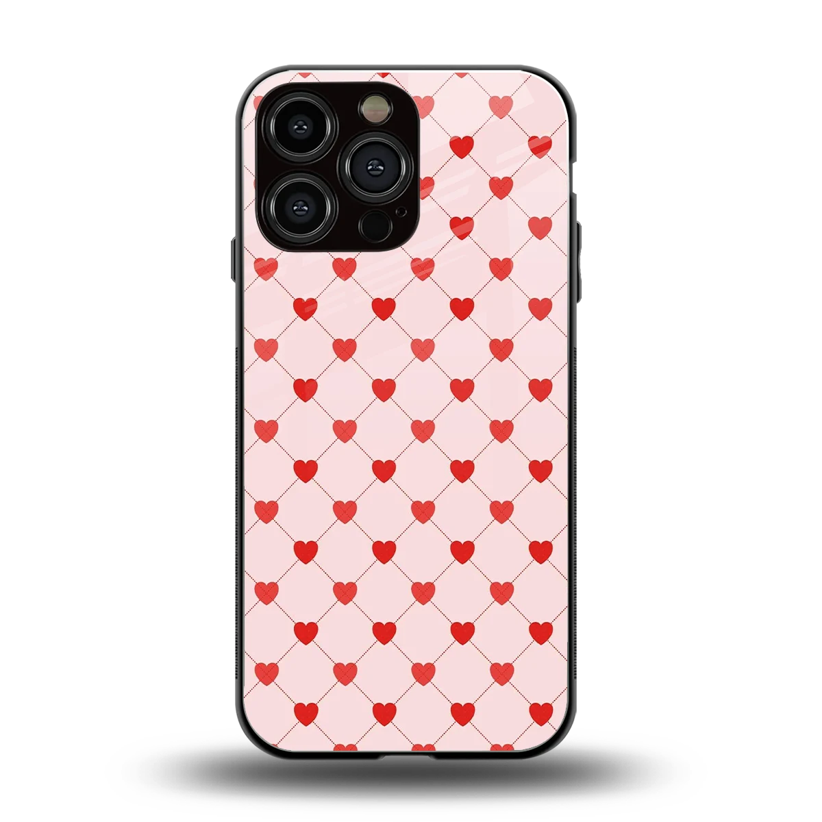 Heartbeat back phone cover | glass case for iphone 16 pro max