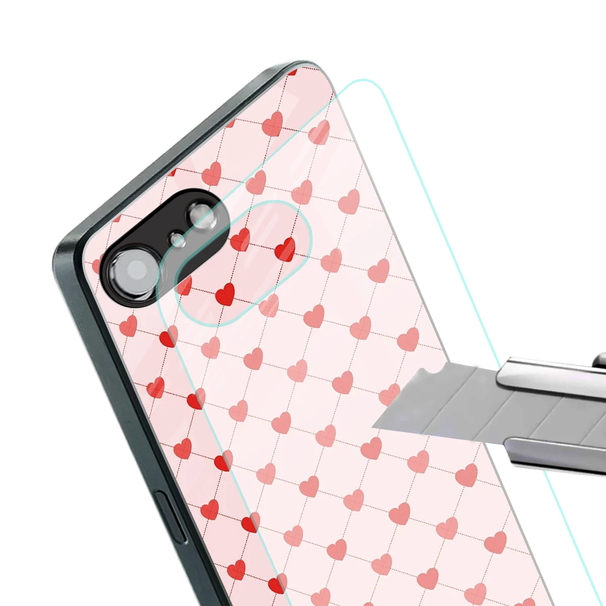 Heartbeat stylish phone case for iphone 17e | glossy glass and slim fit