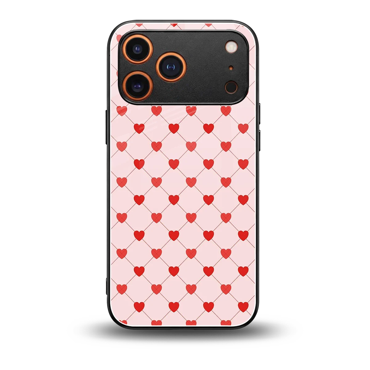 Heartbeat back phone cover | glass case for iphone 17 pro
