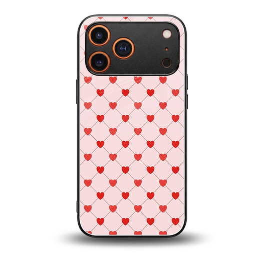 Heartbeat back phone cover | glass case for iphone 17 pro max