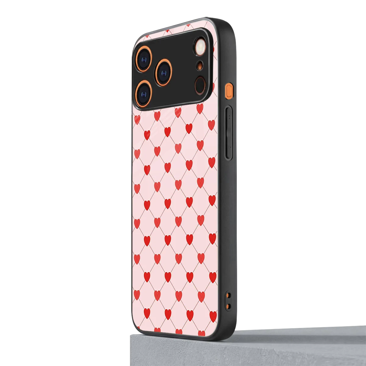 Heartbeat iphone 17 pro mobile cover | shockproof glass phone case
