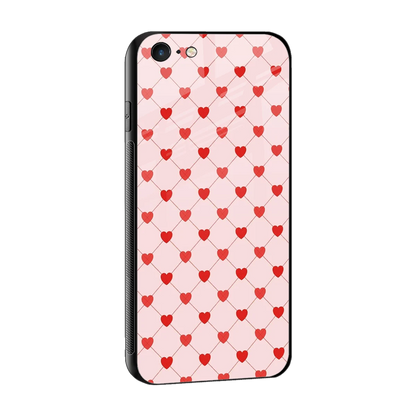 Heartbeat sleek iphone 6s plus cover with tempered glass back and TPU edges