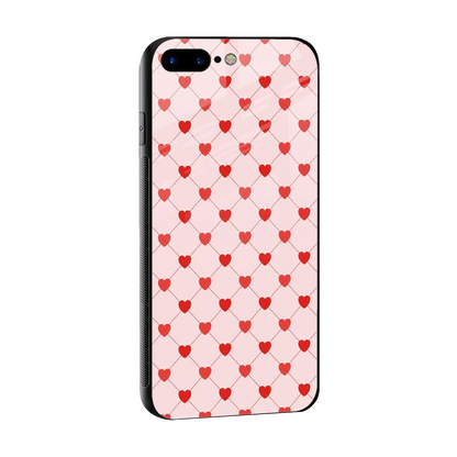 Heartbeat sleek iphone 8 plus cover with tempered glass back and TPU edges