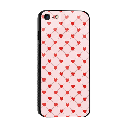 Heartbeat sleek iphone 7 cover with tempered glass back and TPU edges