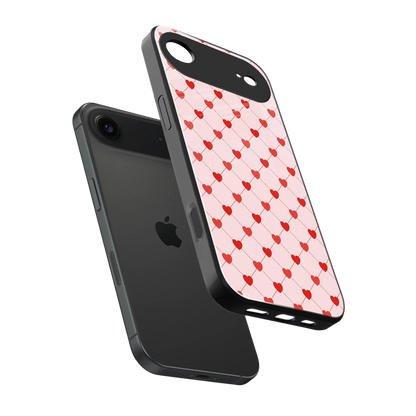 Heartbeat sleek iphone air cover with tempered glass back and TPU edges