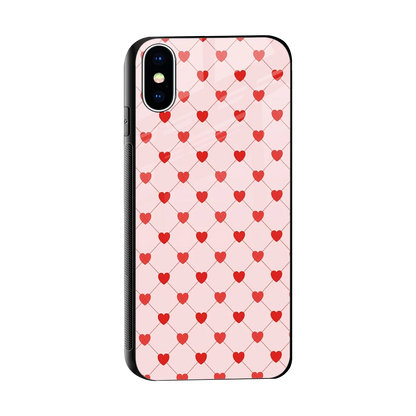 Heartbeat sleek iphone x cover with tempered glass back and TPU edges