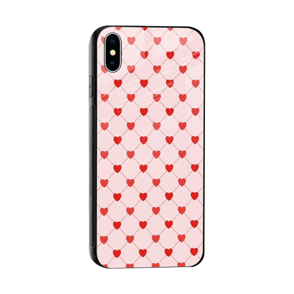 Heartbeat sleek iphone xs max cover with tempered glass back and TPU edges