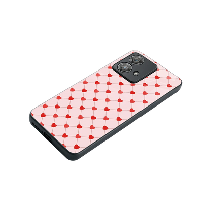 Heartbeat stylish phone case for motorola edge 40 neo 5g | glossy glass and slim fit