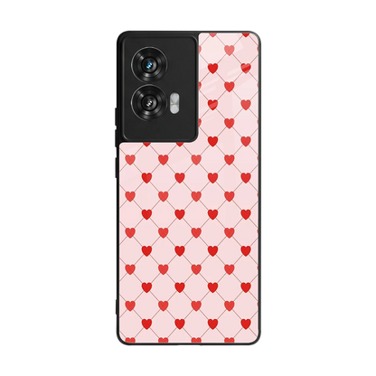 Heartbeat back phone cover | glass case for motorola edge 50 fusion