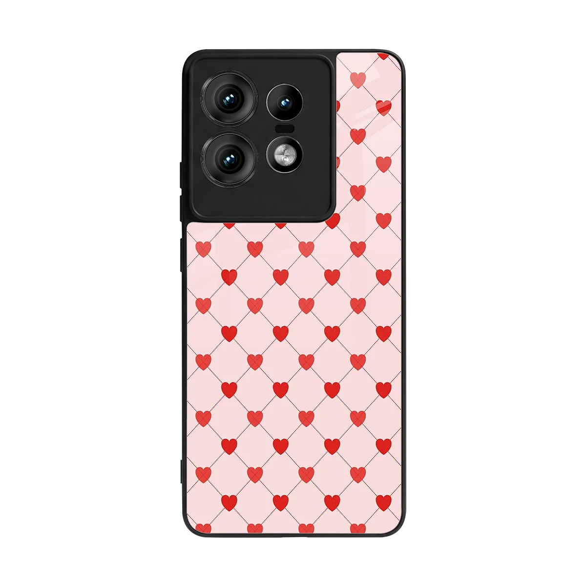 Heartbeat back phone cover | glass case for motorola edge 50 pro