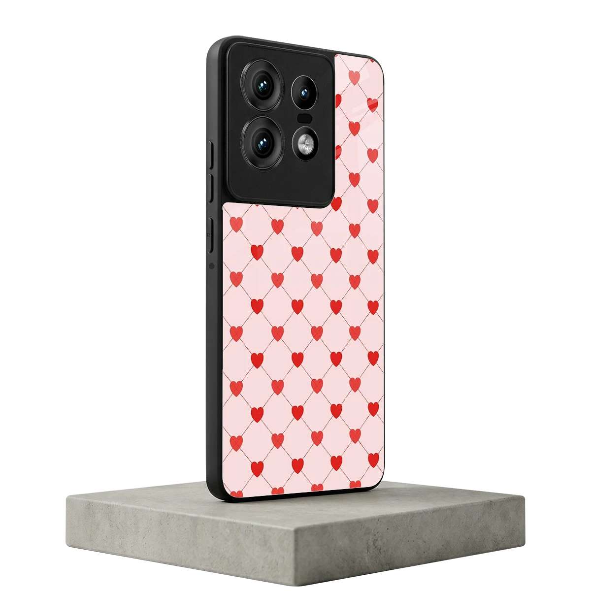 Heartbeat motorola edge 50 pro mobile cover | shockproof glass phone case