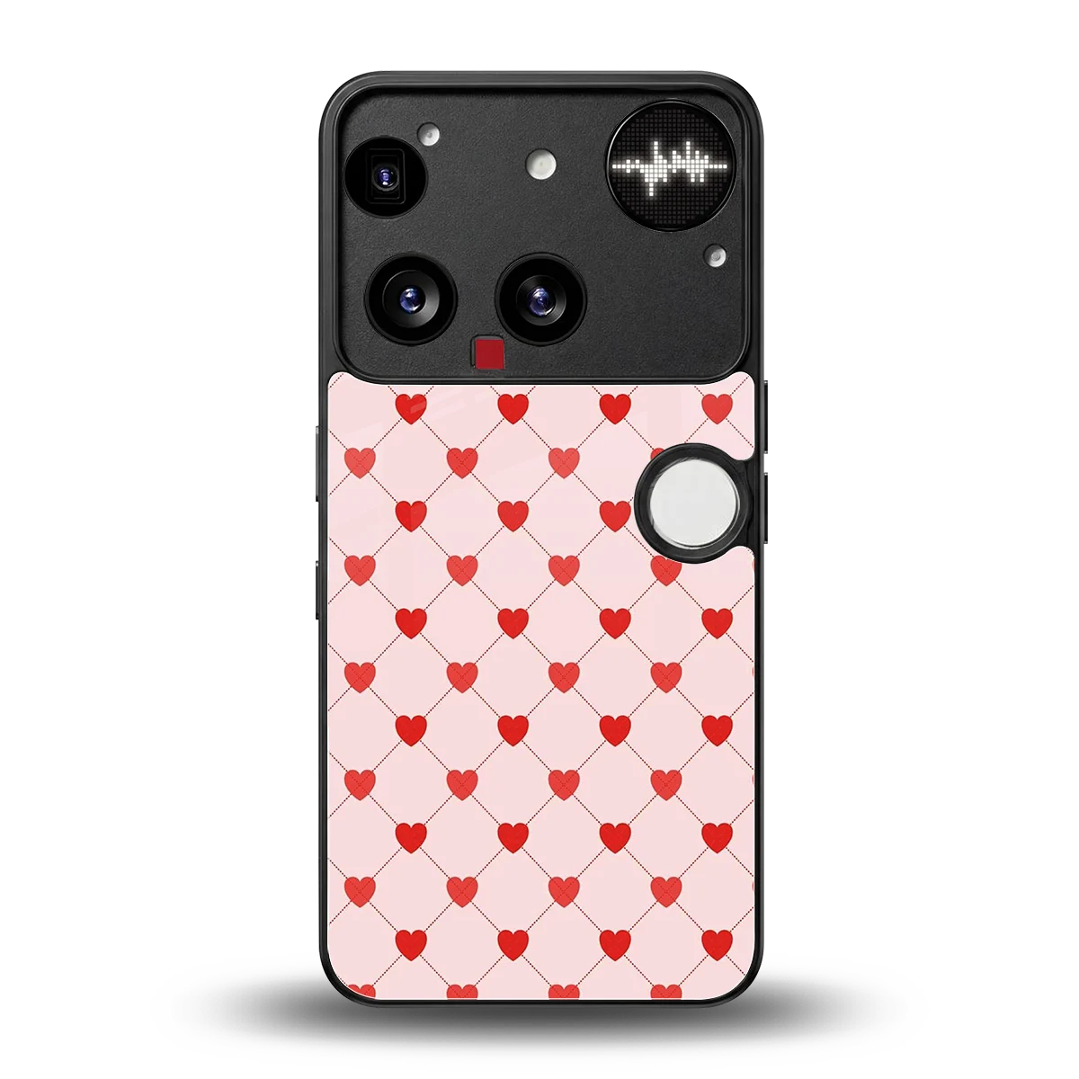 Heartbeat back phone cover | glass case for nothing phone 3