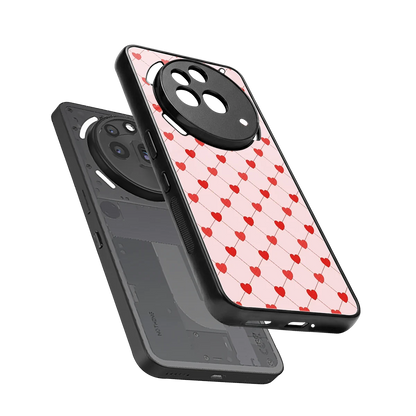 Heartbeat sleek nothing phone 3a pro cover with tempered glass back and TPU edges
