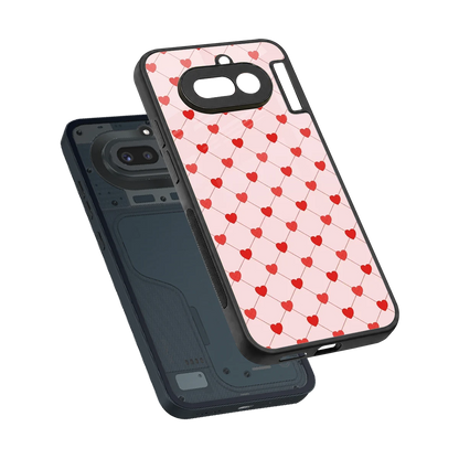 Heartbeat sleek nothing phone 4a cover with tempered glass back and TPU edges