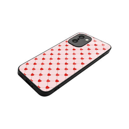 Heartbeat stylish phone case for oneplus 15r | glossy glass and slim fit