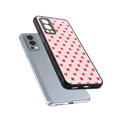 Heartbeat sleek oneplus nord 2 cover with tempered glass back and TPU edges
