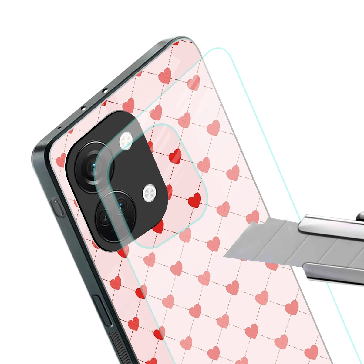 Heartbeat stylish phone case for oneplus nord 3 | glossy glass and slim fit