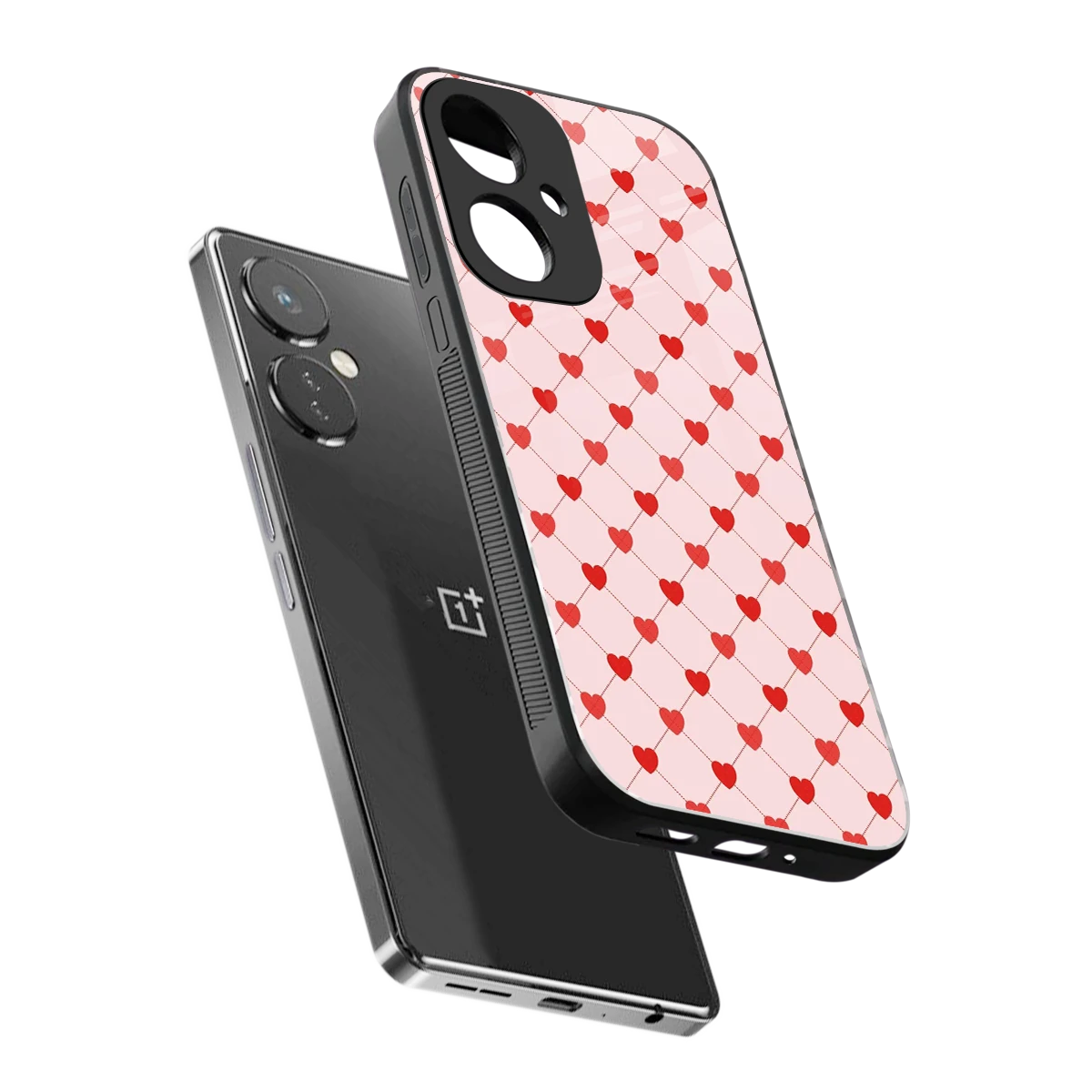Heartbeat sleek oneplus nord ce 3 cover with tempered glass back and TPU edges
