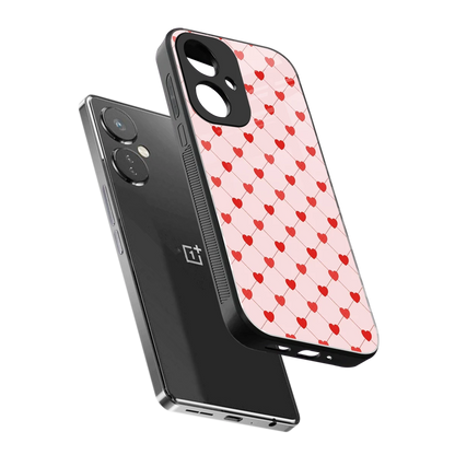 Heartbeat sleek oneplus nord ce 3 cover with tempered glass back and TPU edges