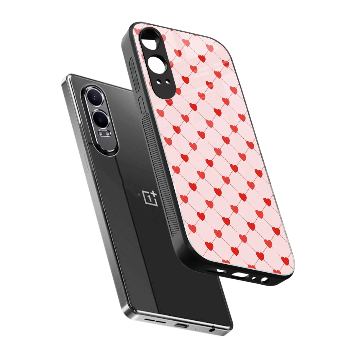 Heartbeat sleek oneplus nord ce 4 lite cover with tempered glass back and TPU edges