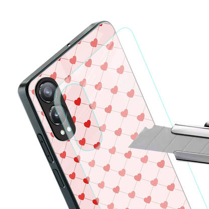 Heartbeat stylish phone case for oneplus nord ce 4 lite | glossy glass and slim fit