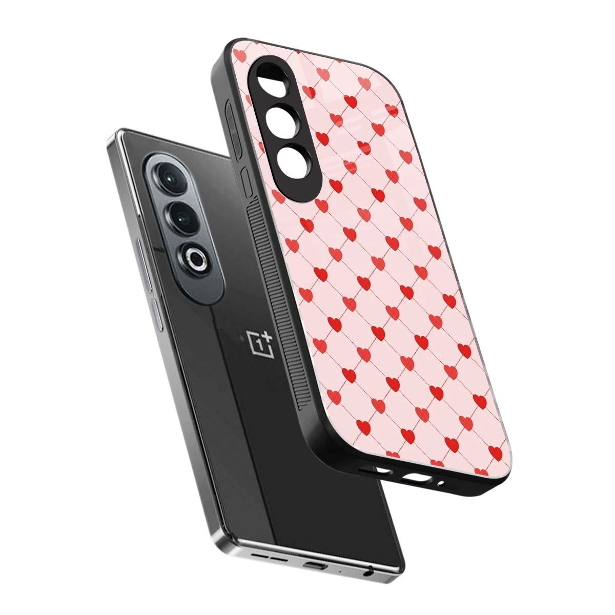 Heartbeat sleek oneplus nord ce 4 cover with tempered glass back and TPU edges