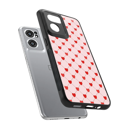 Heartbeat sleek oneplus nord ce 2 cover with tempered glass back and TPU edges