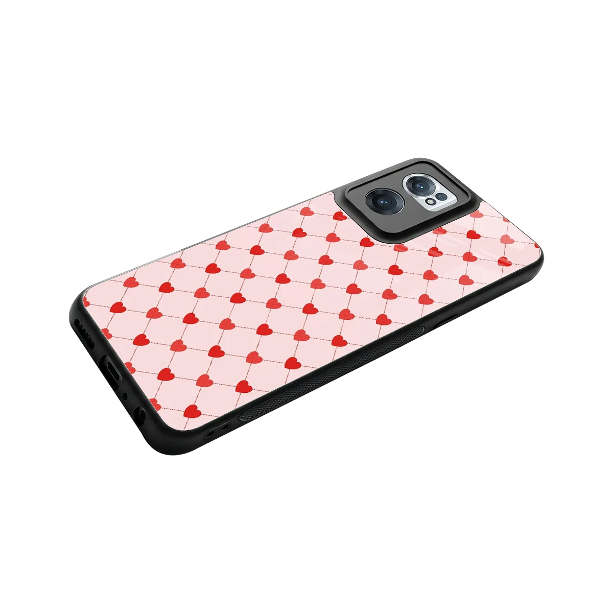 Heartbeat stylish phone case for oneplus nord ce 2 | glossy glass and slim fit