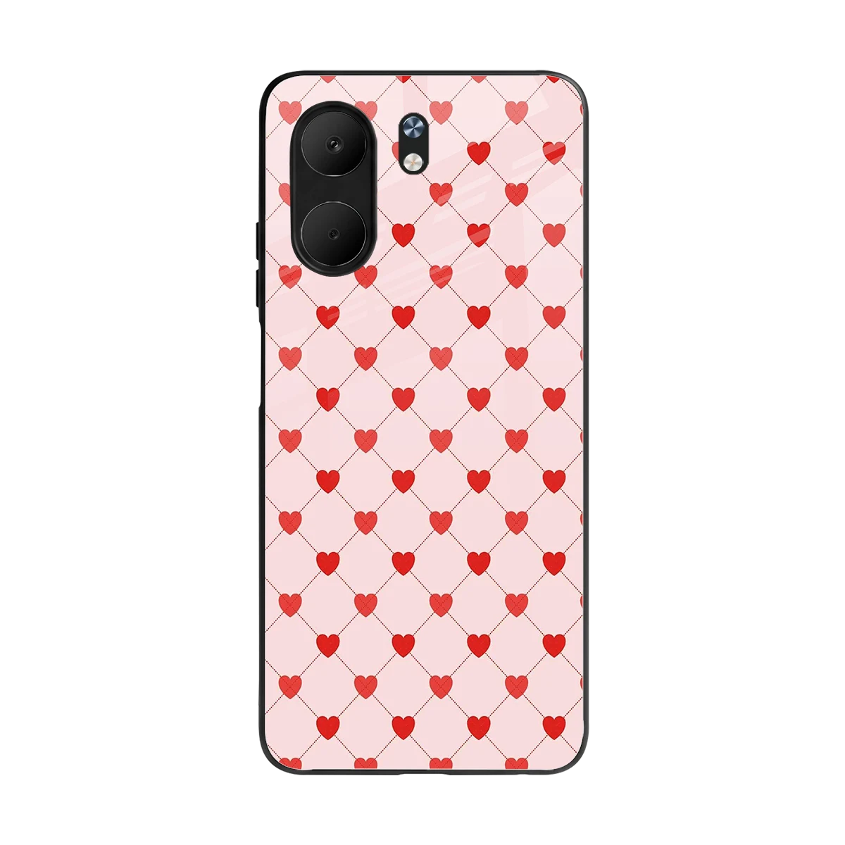 Heartbeat back phone cover | glass case for oppo a5x 5g