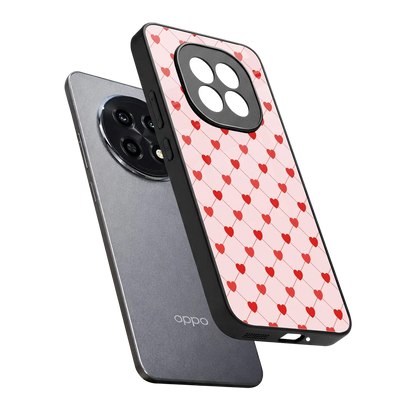 Heartbeat sleek oppo f29 pro 5g cover with tempered glass back and TPU edges