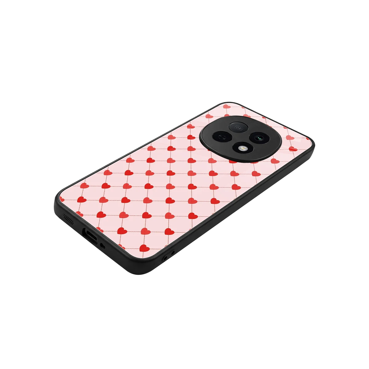Heartbeat stylish phone case for oppo f29 pro 5g | glossy glass and slim fit