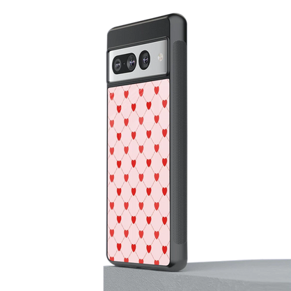 Heartbeat stylish phone case for google pixel 7 pro | glossy glass and slim fit