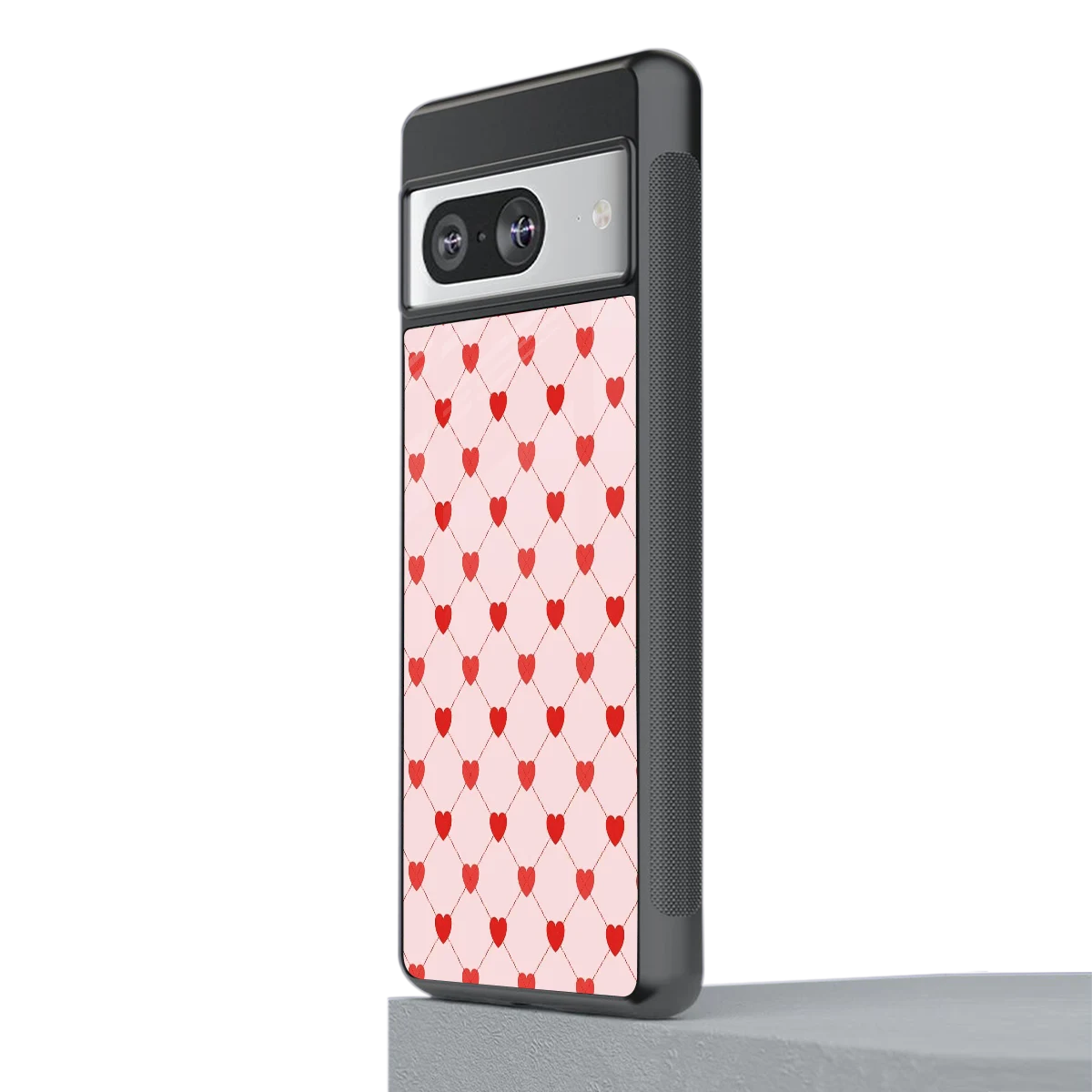 Heartbeat stylish phone case for google pixel 8 | glossy glass and slim fit