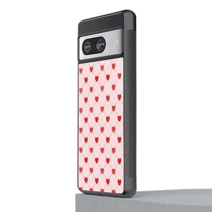 Heartbeat stylish phone case for google pixel 8 | glossy glass and slim fit