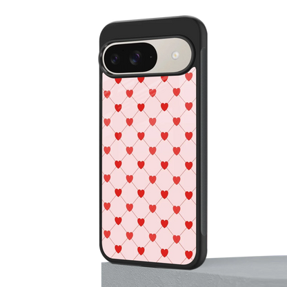 Heartbeat google pixel 9 mobile cover | shockproof glass phone case
