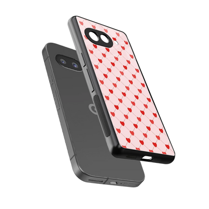 Heartbeat sleek google pixel 10a cover with tempered glass back and TPU edges