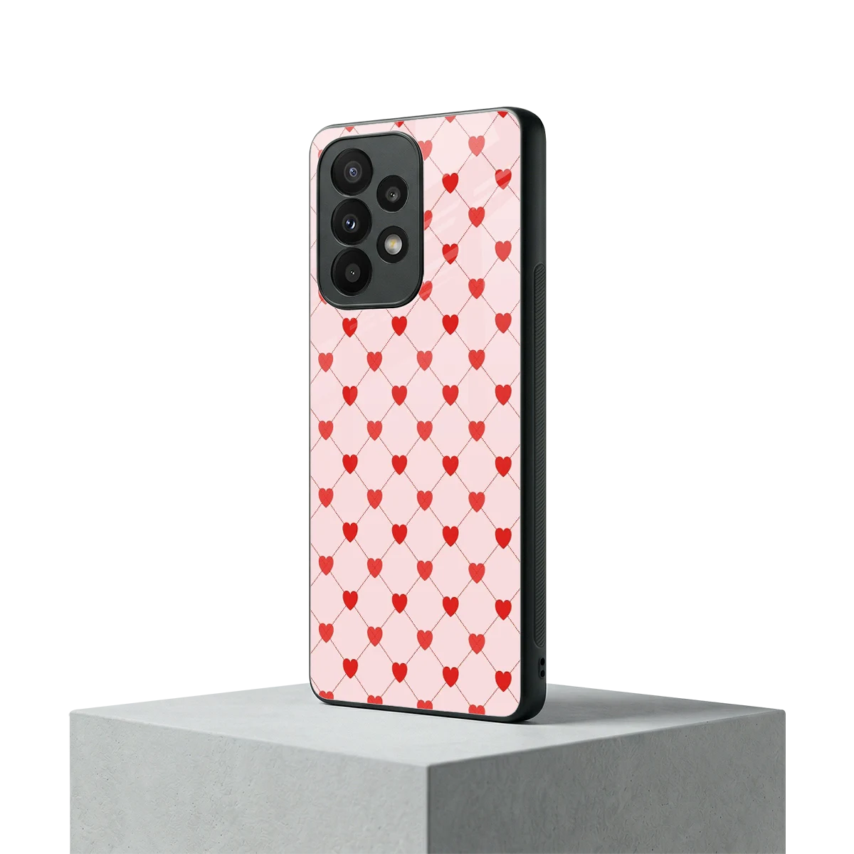 Heartbeat samsung galaxy a23 mobile cover | shockproof glass phone case