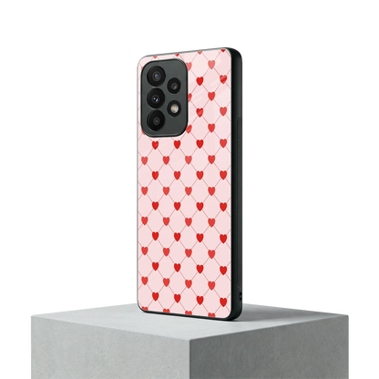 Heartbeat samsung galaxy a23 mobile cover | shockproof glass phone case