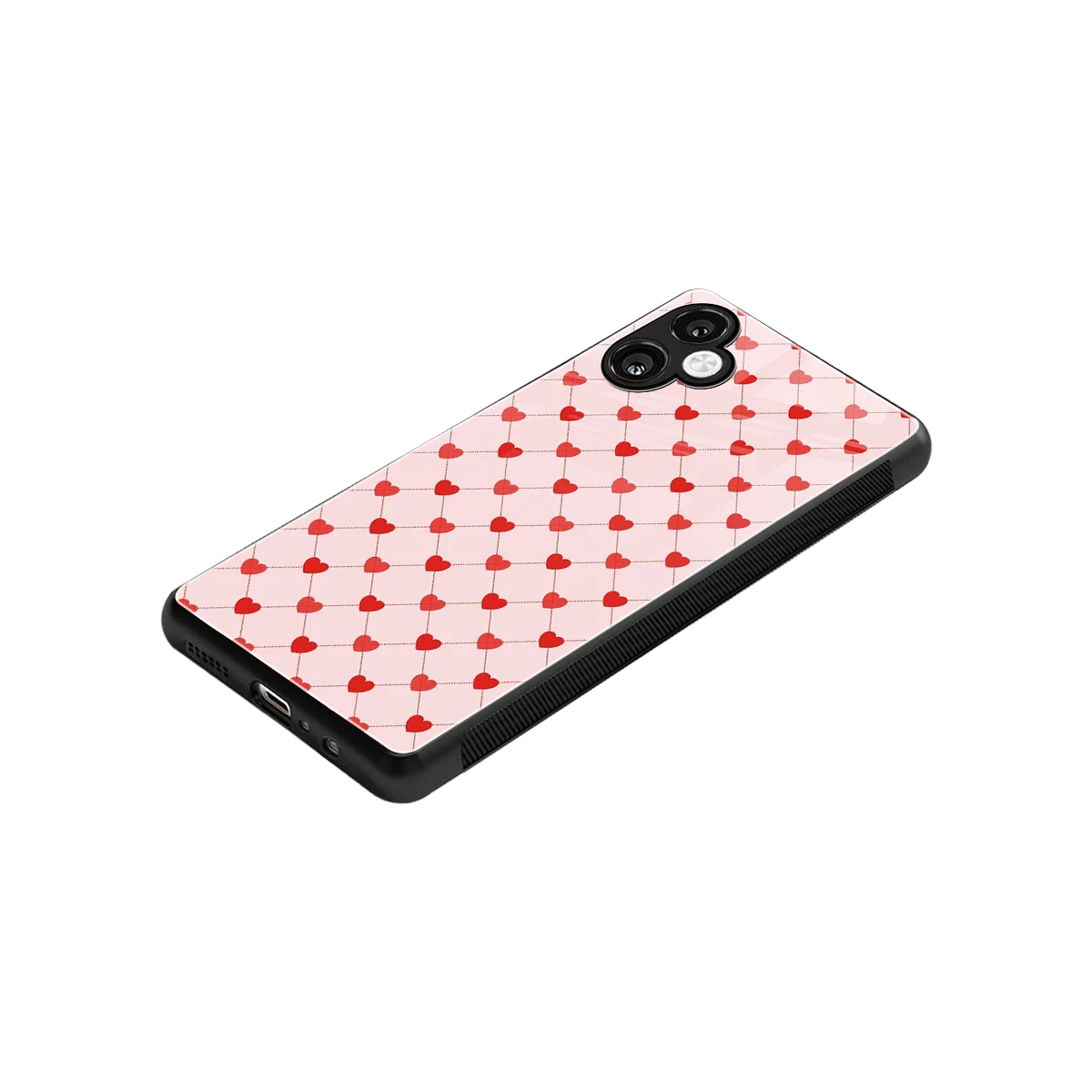 Heartbeat stylish phone case for samsung galaxy a06 5g | glossy glass and slim fit