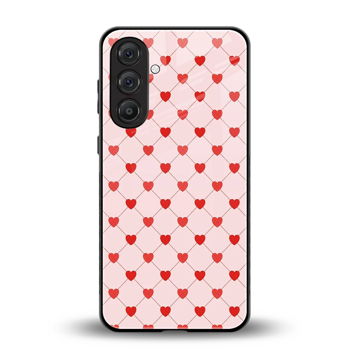 Heartbeat back phone cover | glass case for samsung galaxy a55 5g