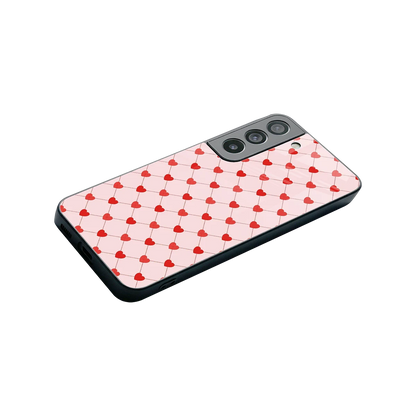 Heartbeat stylish phone case for samsung galaxy s22 | glossy glass and slim fit