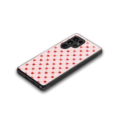 Heartbeat stylish phone case for samsung galaxy s26 ultra | glossy glass and slim fit