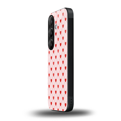 Heartbeat samsung galaxy s24 mobile cover | shockproof glass phone case
