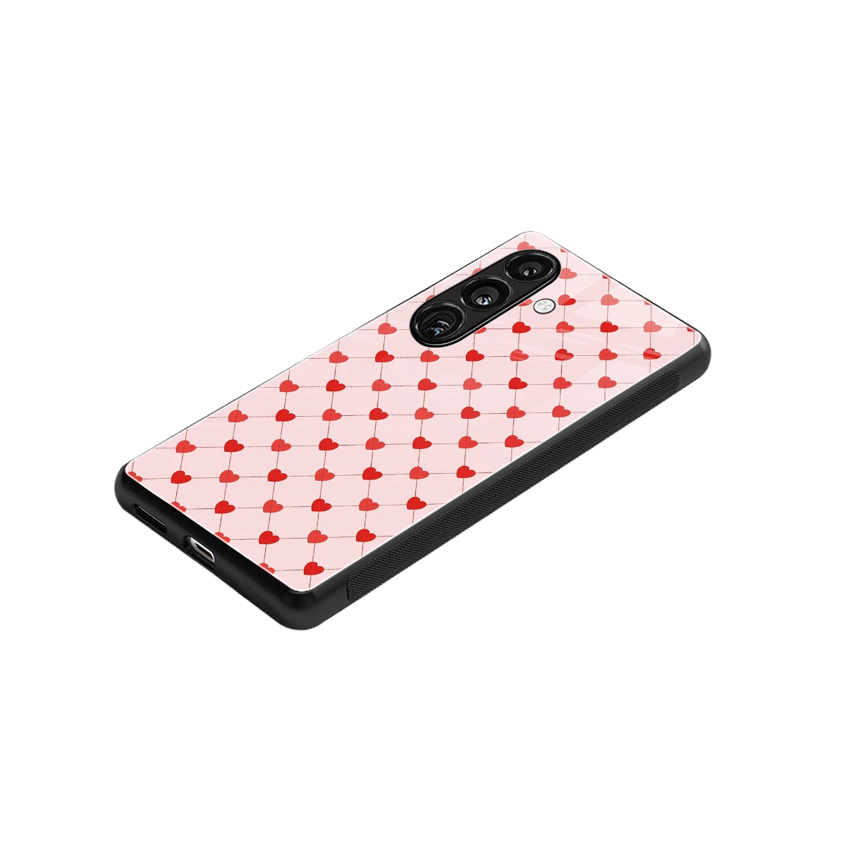 Heartbeat stylish phone case for samsung galaxy s24 | glossy glass and slim fit